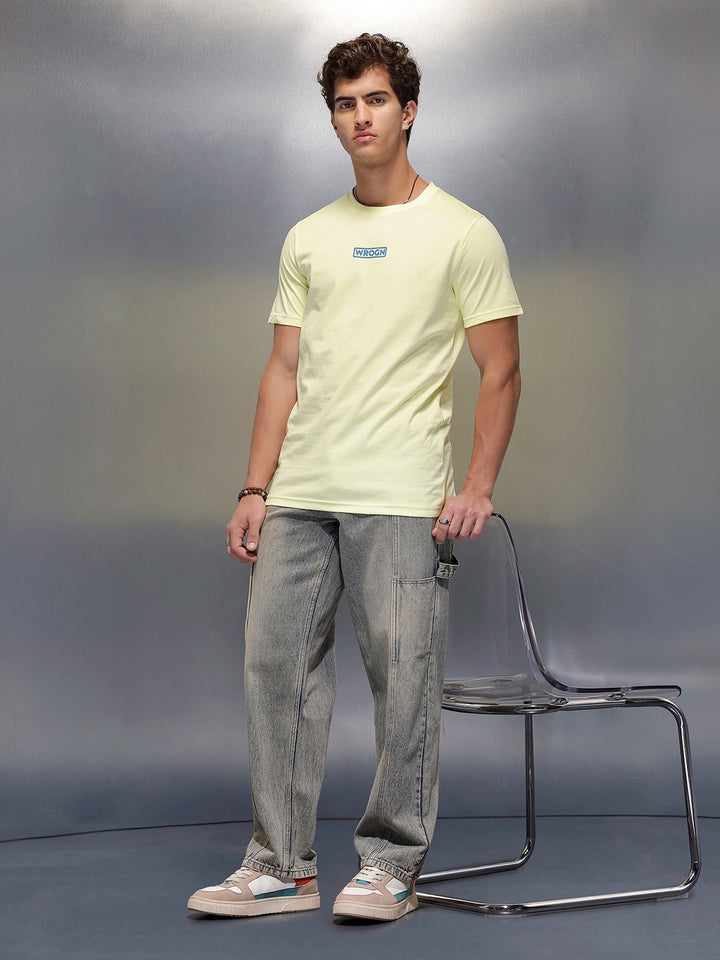 Solid Regular Fit T-Shirt   |  Light Green