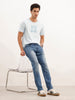 Faded Straight Fit Denim Jeans | Light Blue