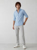 Solid Regular Fit Full Sleeve Shirt | Light Blue