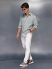 Clean White Straight Slim Jeans | Pink