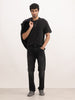 Washed Straight Fit Denim Jeans | Charcoal