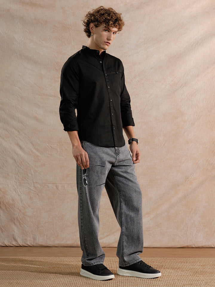 Casual Heavy Fade Loose Fit Jeans | Grey