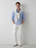 Classic Solid slim fit shirt with refined collar | Blue