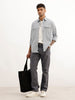 Solid Regular Fit Double Pocket Shirt | Grey