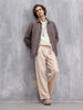 Textured Stripes Slim Fit Shirt | Brown