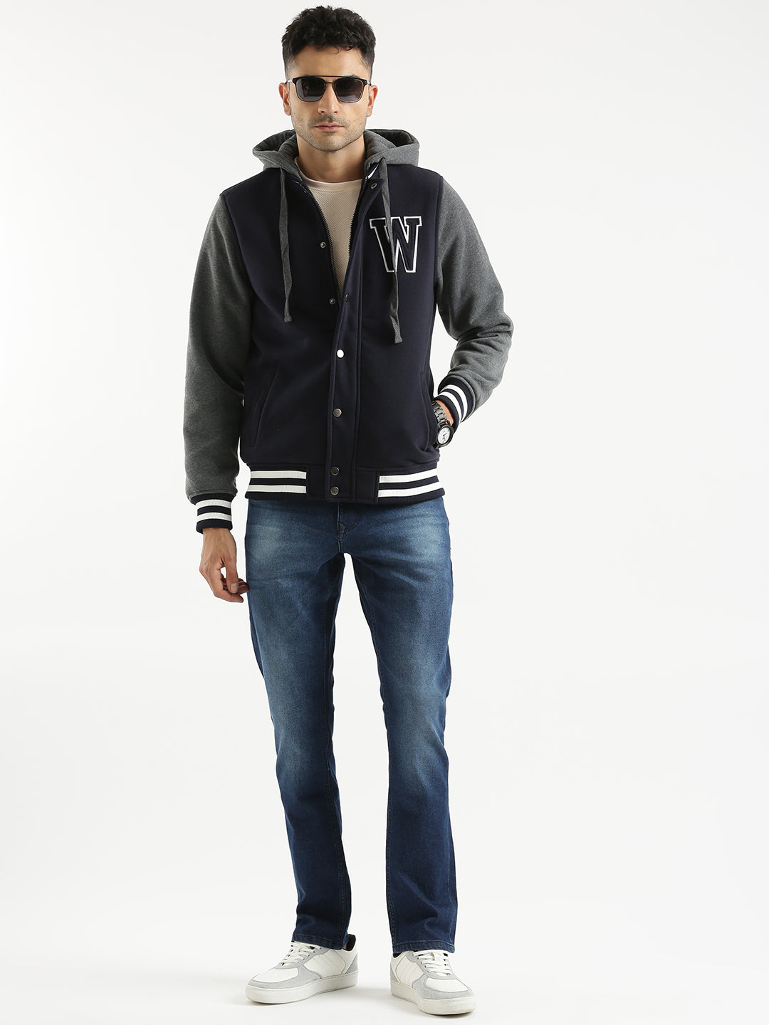 Dual Tone Classic Varsity Jacket