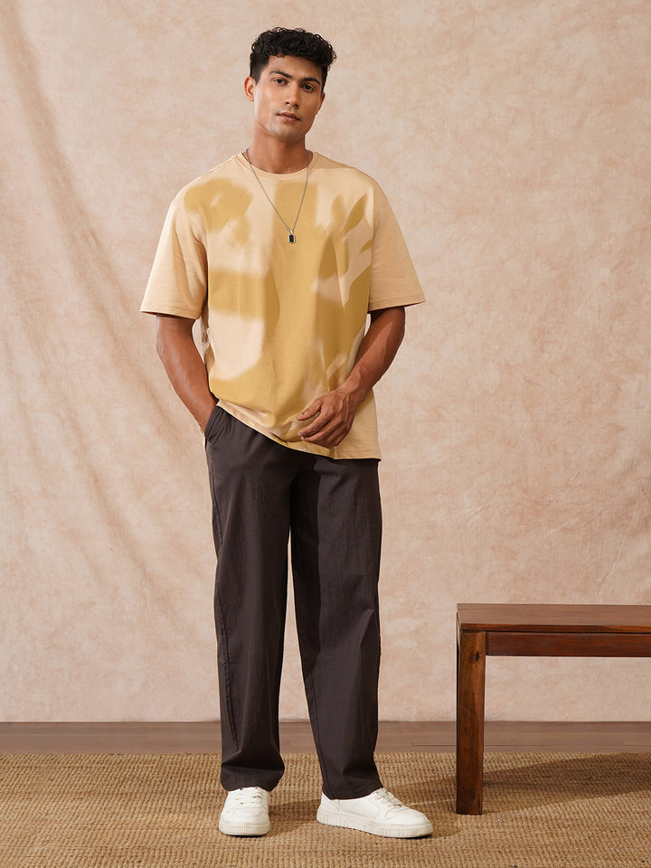 Solid Loose Fit Trouser | Brown