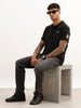 Slim Fit Tipping Collar Polo T-Shirt | Black