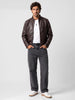 Solid Slim Fit Jacket | Black | WHJK5137
