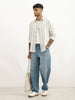 Classic Slim Fit Striped Shirt | Off White