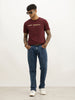 Slim Fit Placement Printed T-Shirt | Purple