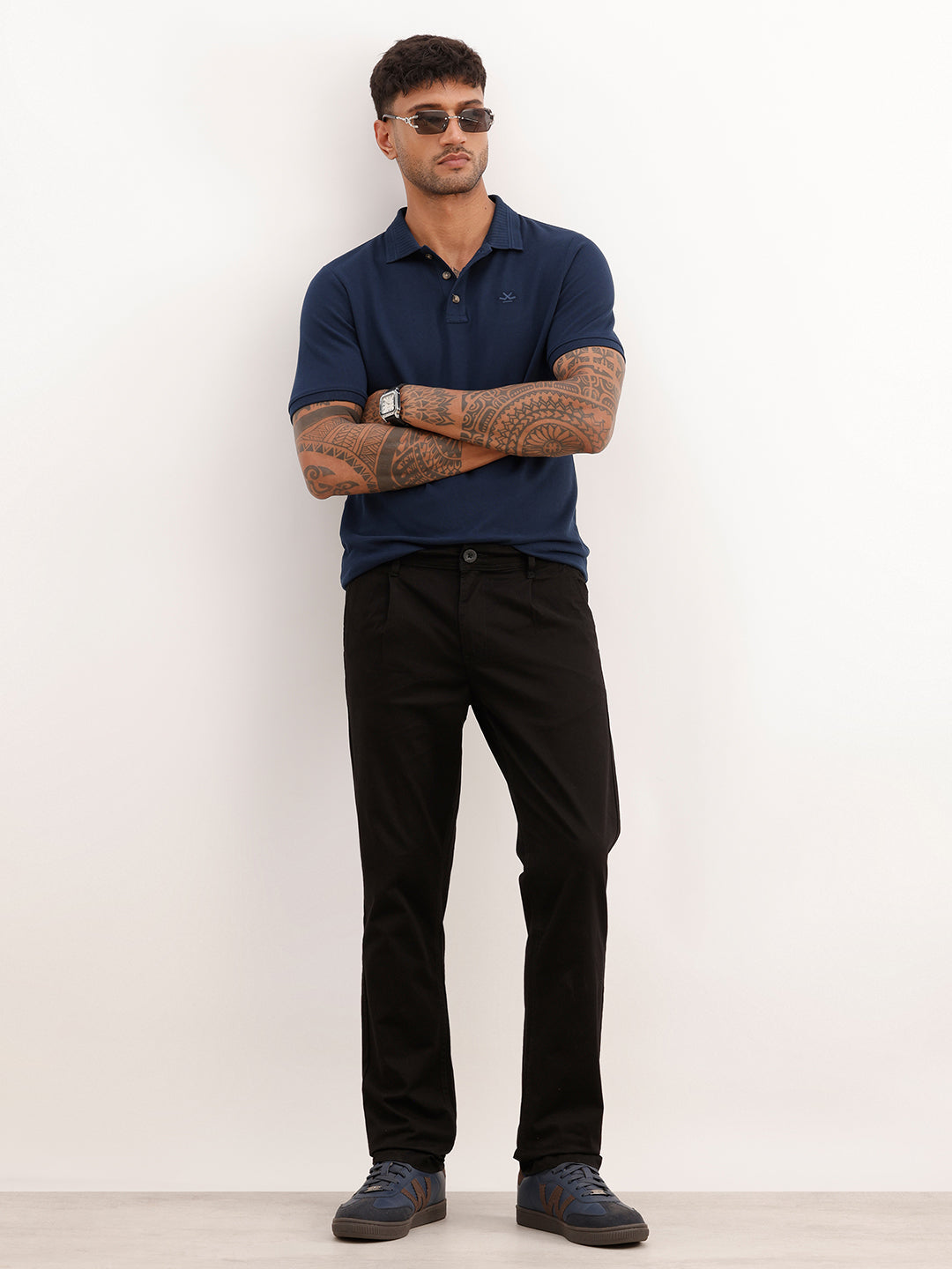 Classic Slim Fit Solid Trouser | Black | WTR0100SL5056M