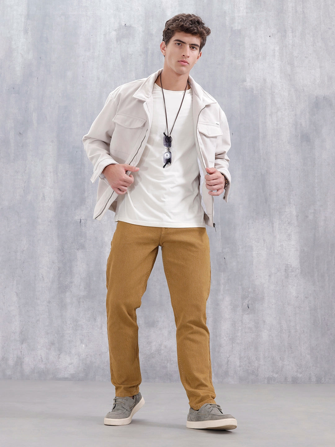 Men'S Casual Relaxed Fit Jeans  | Khaki