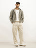 Solid Loose Fit Cargo Trouser | Beige