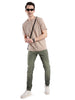 Green Solid Slim Tapered Jeans