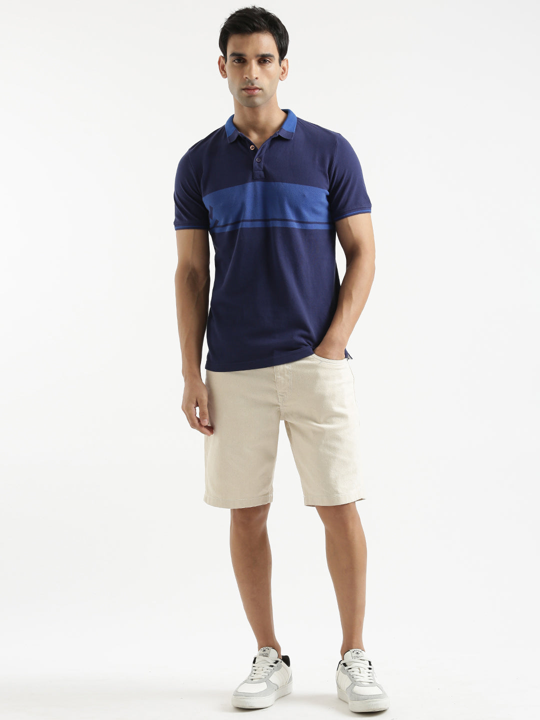 Striped Block Polo T-shirt