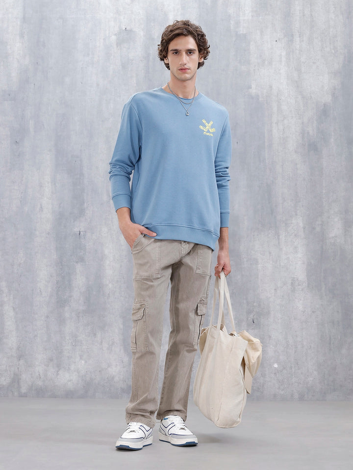 Men's Casual Comfort Fit Branded Sweatshirt | Blue