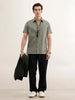 Regular Fit Textured Half Sleeved Shirt | Light Green