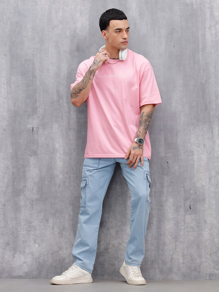 Wrogn Regular Fit Graphic Tee | Pink
