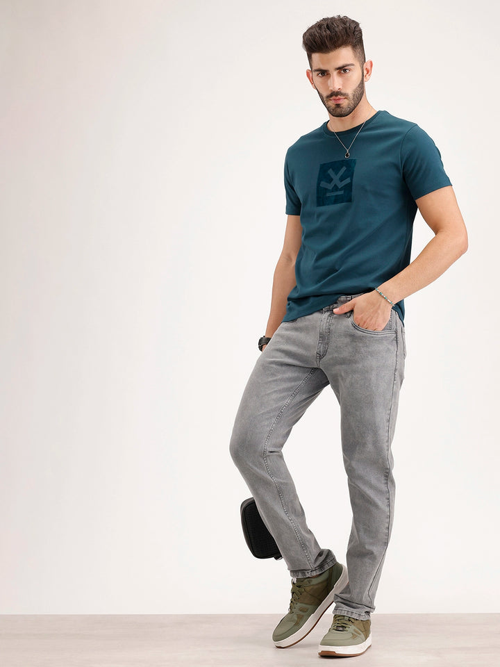 Solid Slim Fit Denim Jeans | Grey