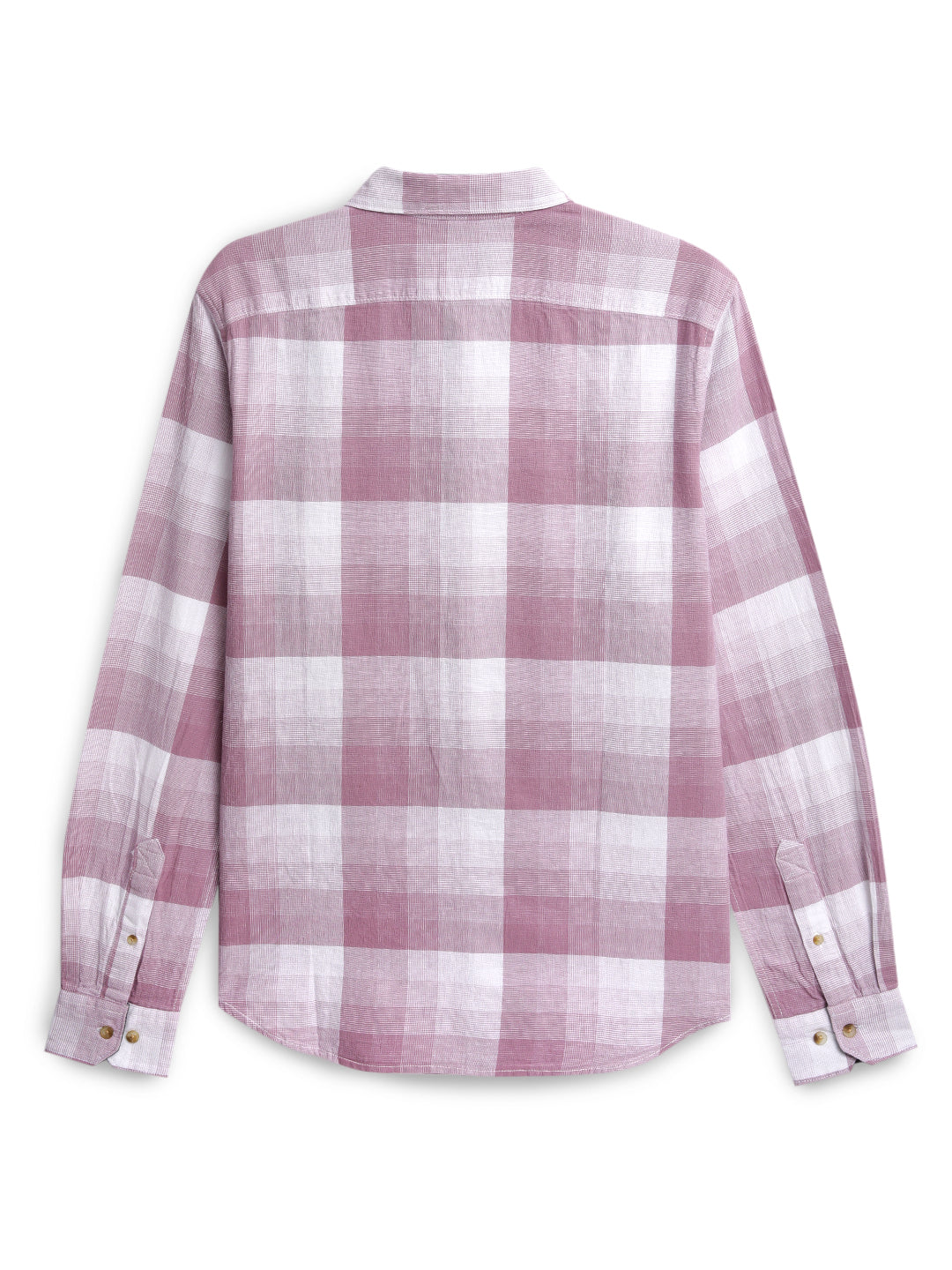 Pink Slim Fit Checked Shirt