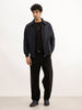 Classic Regular Fit Herringbone Brushed Jacket | Navy Blue