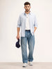 Slim Fit Striped Shirt | Blue