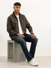 Solid Regular Fit Jacket | Olive