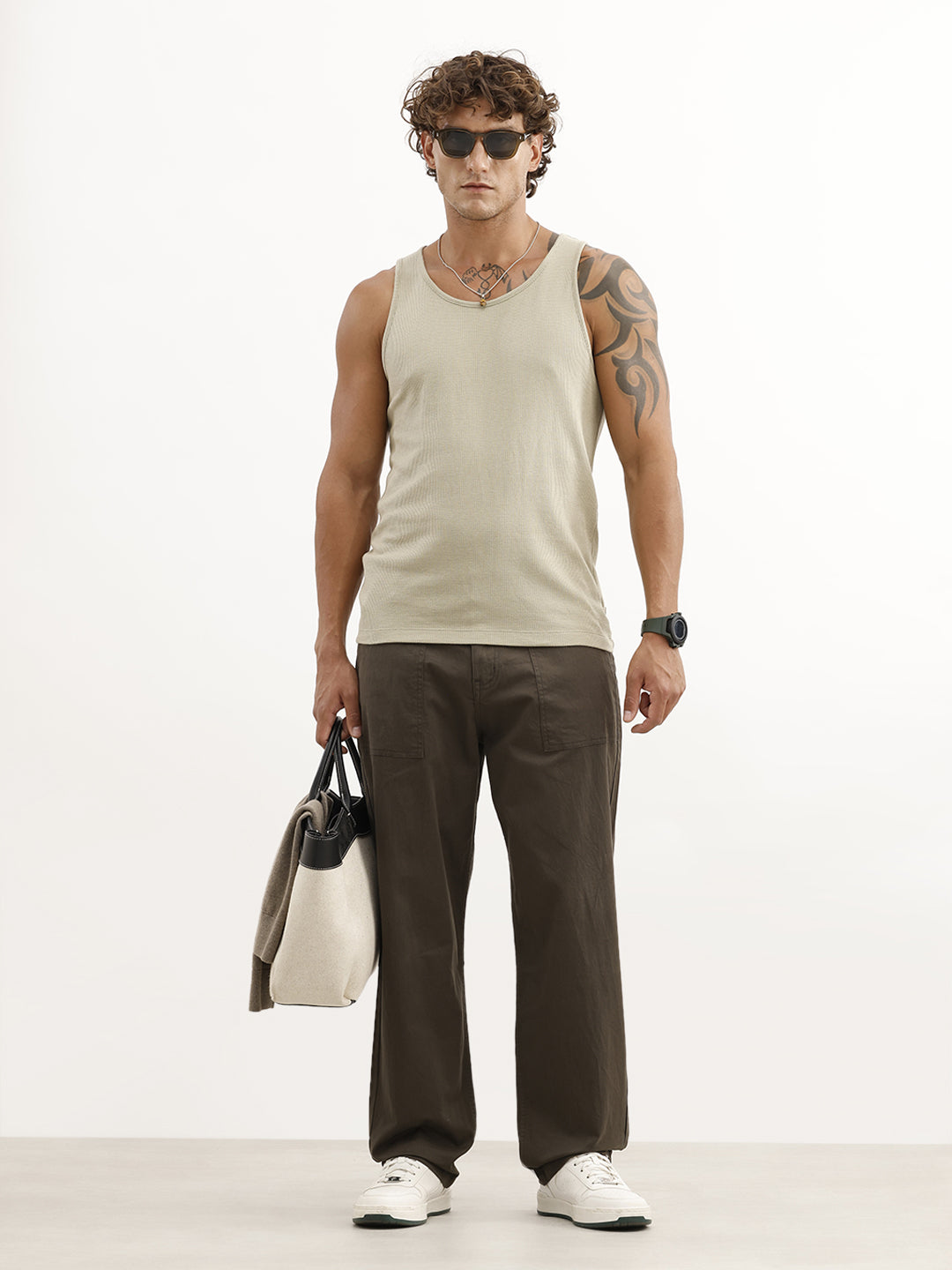 Solid Loose Fit Trouser | Grey