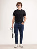 Skinny Cropped Denim Jeans | Dark Blue