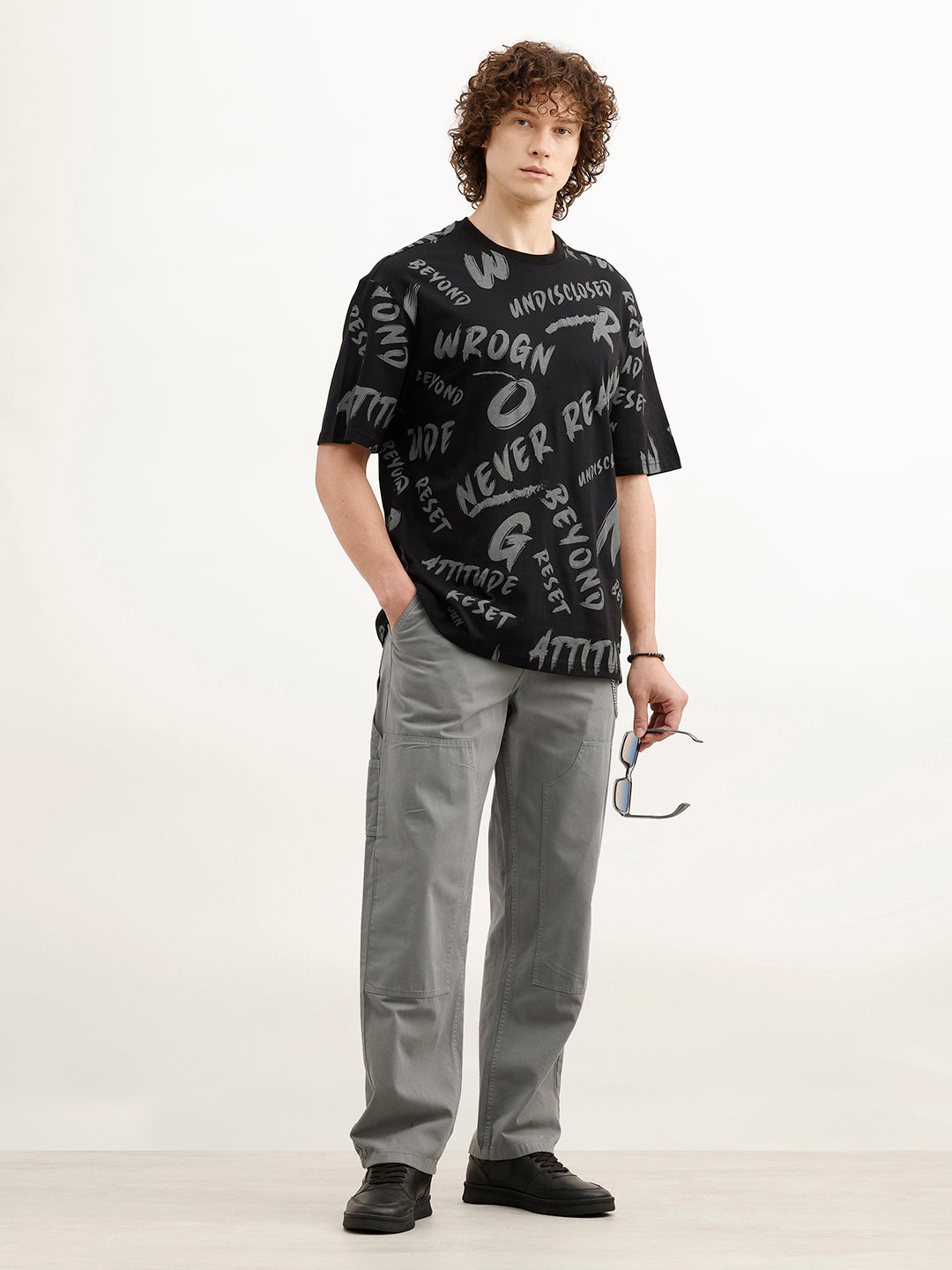 Oversized AOP T-Shirt | Black