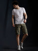 Mid-Rise Printed Camo Shorts