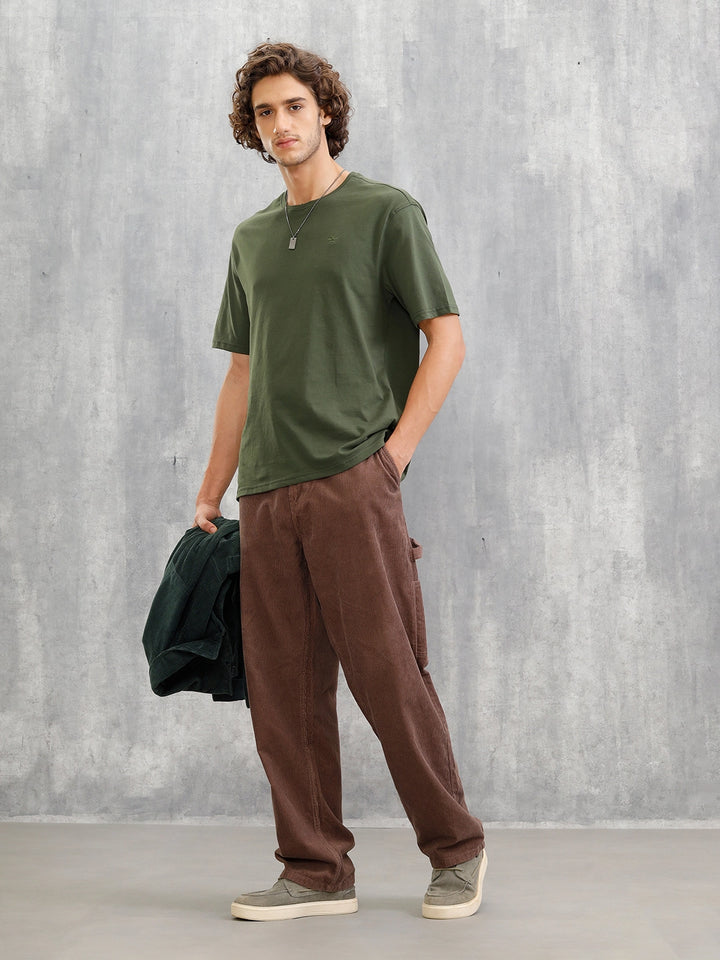 Solid Oversized T-Shirt | Olive