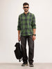 Regular Fit Checkered Shirt | Green