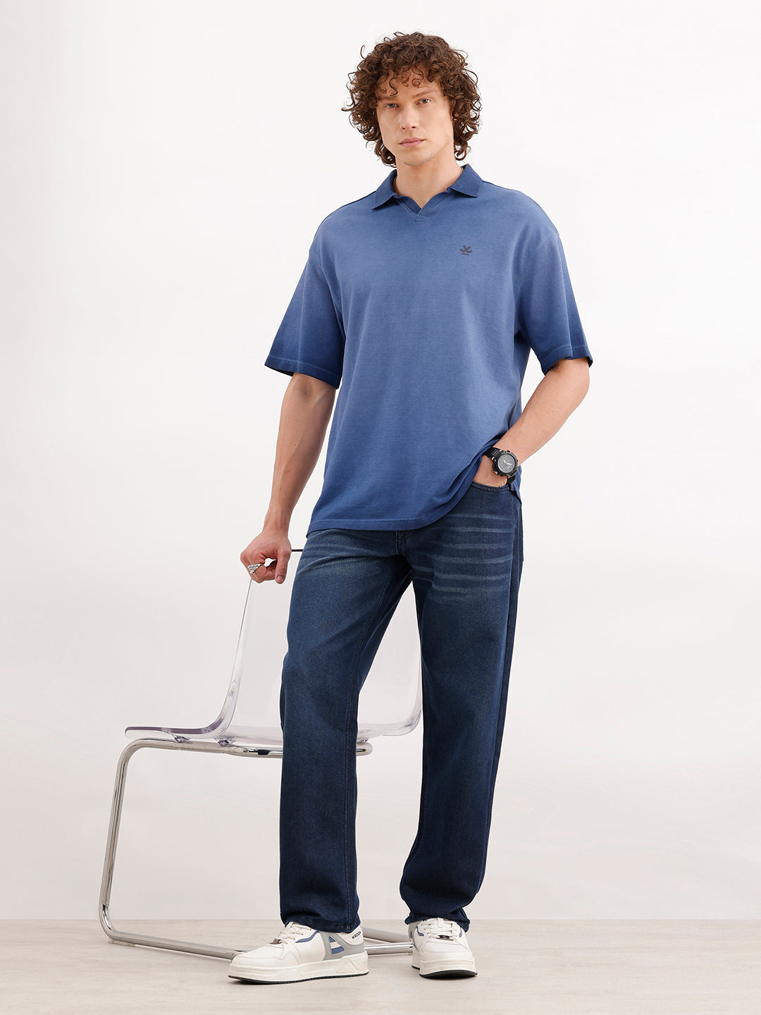 Solid Anti Fit Jeans | Blue