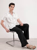 Slim Fit Half Sleeve AOP Shirt | White