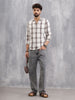 Dobby Textured Shirt In Slim Fit | White