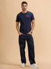 Solid Slim Fit T-Shirt  | Navy Blue