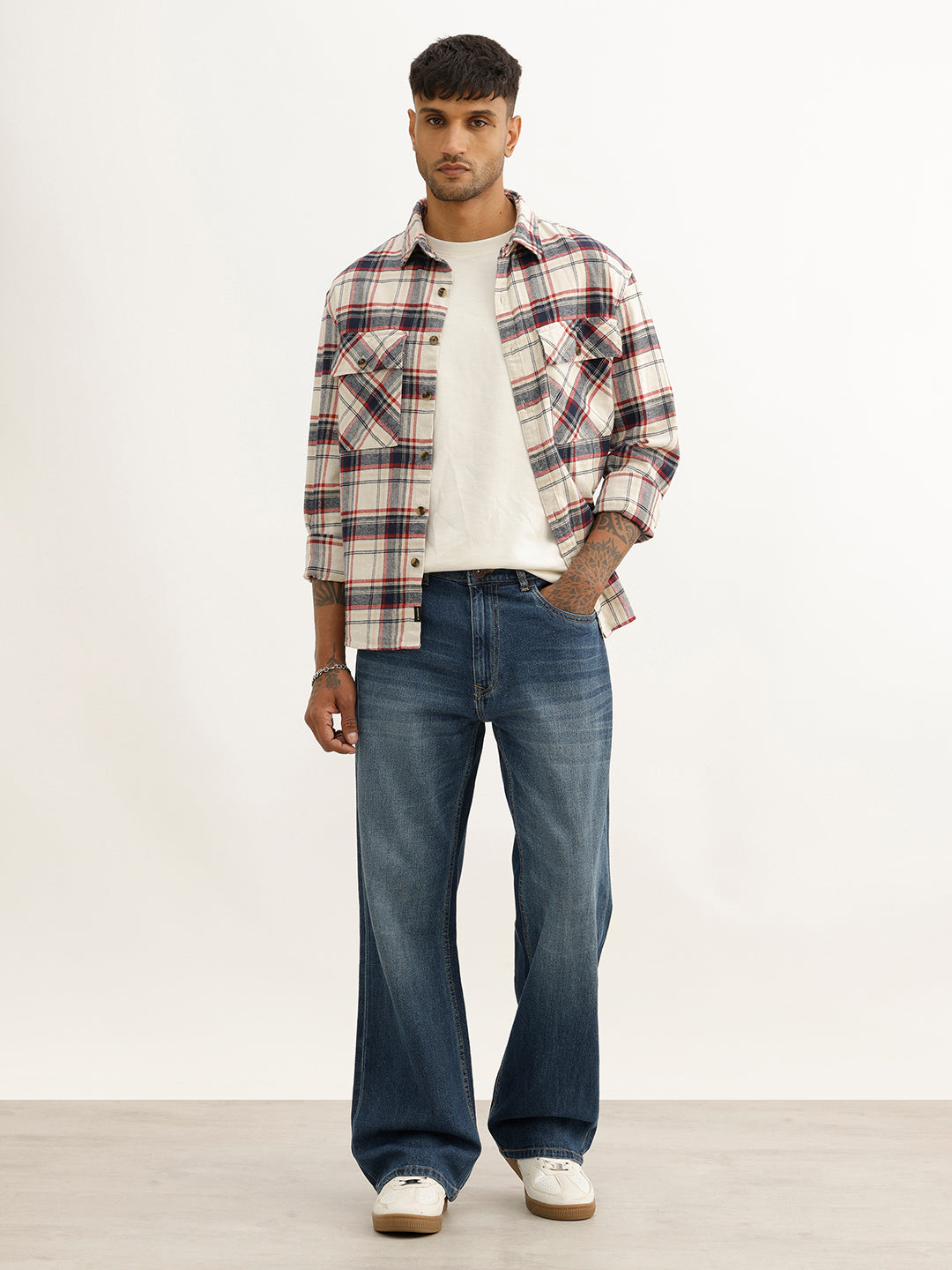 Classic Washed Bootcut Denim Jeans | Blue