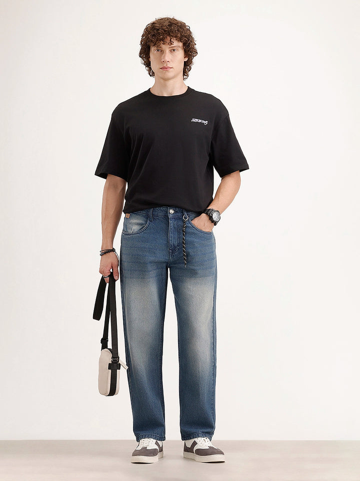 Faded Loose Fit Denim Jeans | Light Blue