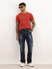 Faded Straight Fit Denim Jeans | Blue