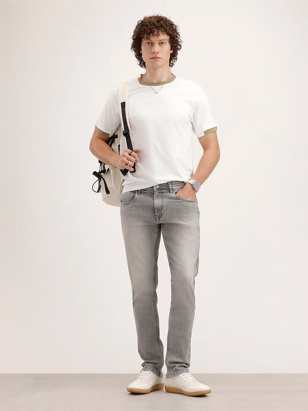 Faded Slim Fit Denim Jeans | Grey