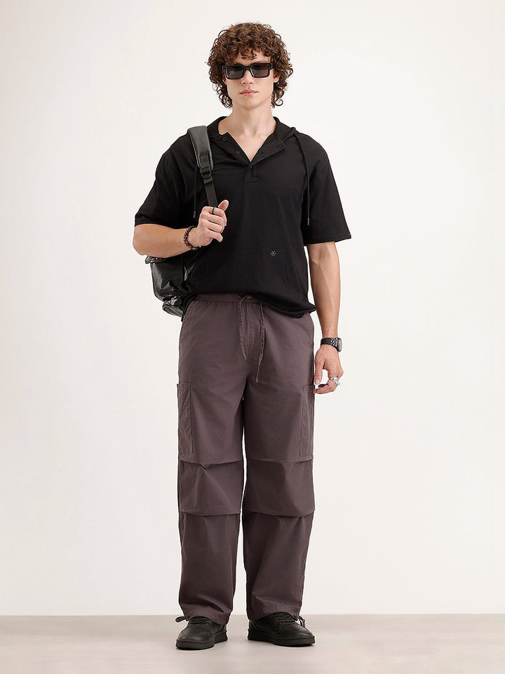 Loose Fit Cargo Trouser | Grey