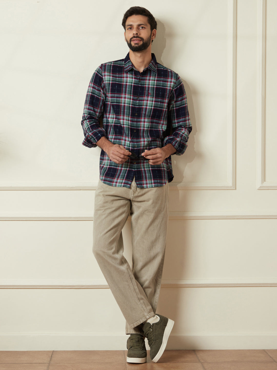 Green & Indigo Checked Shirt