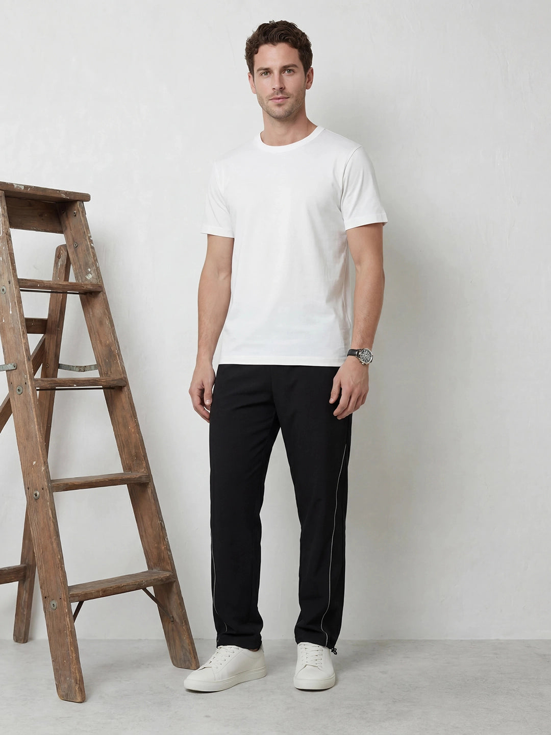 Relaxed Fit Track Pants | Black