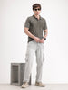 Slim Fit Washed Cut & Sew Polo T-Shirt | Olive