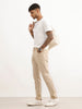 Solid Slim Fit Denim Jeans | Beige