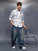 Men's Casual Dobby Shacket  | Grey