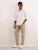Textured Slim Fit 100% Cotton Shirt | Cream | WSH02FSSL7074W
