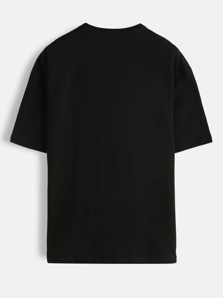Embroidered Oversized T-Shirt | Black